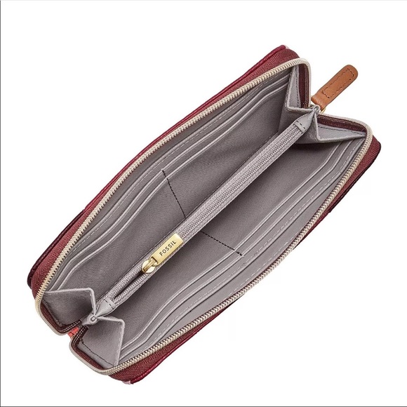 Fossil Red Multi Colorblock clutch wallet ❤️ - Picture 3 of 8